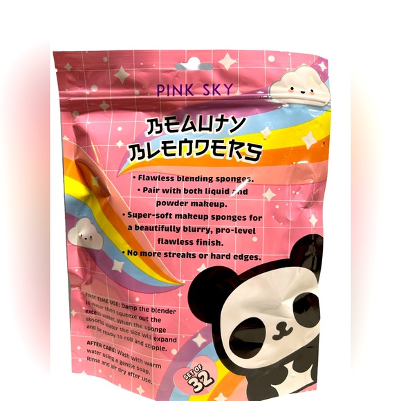 Panda Bear Beauty Bundle Qty 7 Forever 21 Pink Sky Mirror Brush Wash Eye Pads - Picture 13 of 15